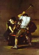 Francisco Jose de Goya La fragna (Smithy). oil on canvas
